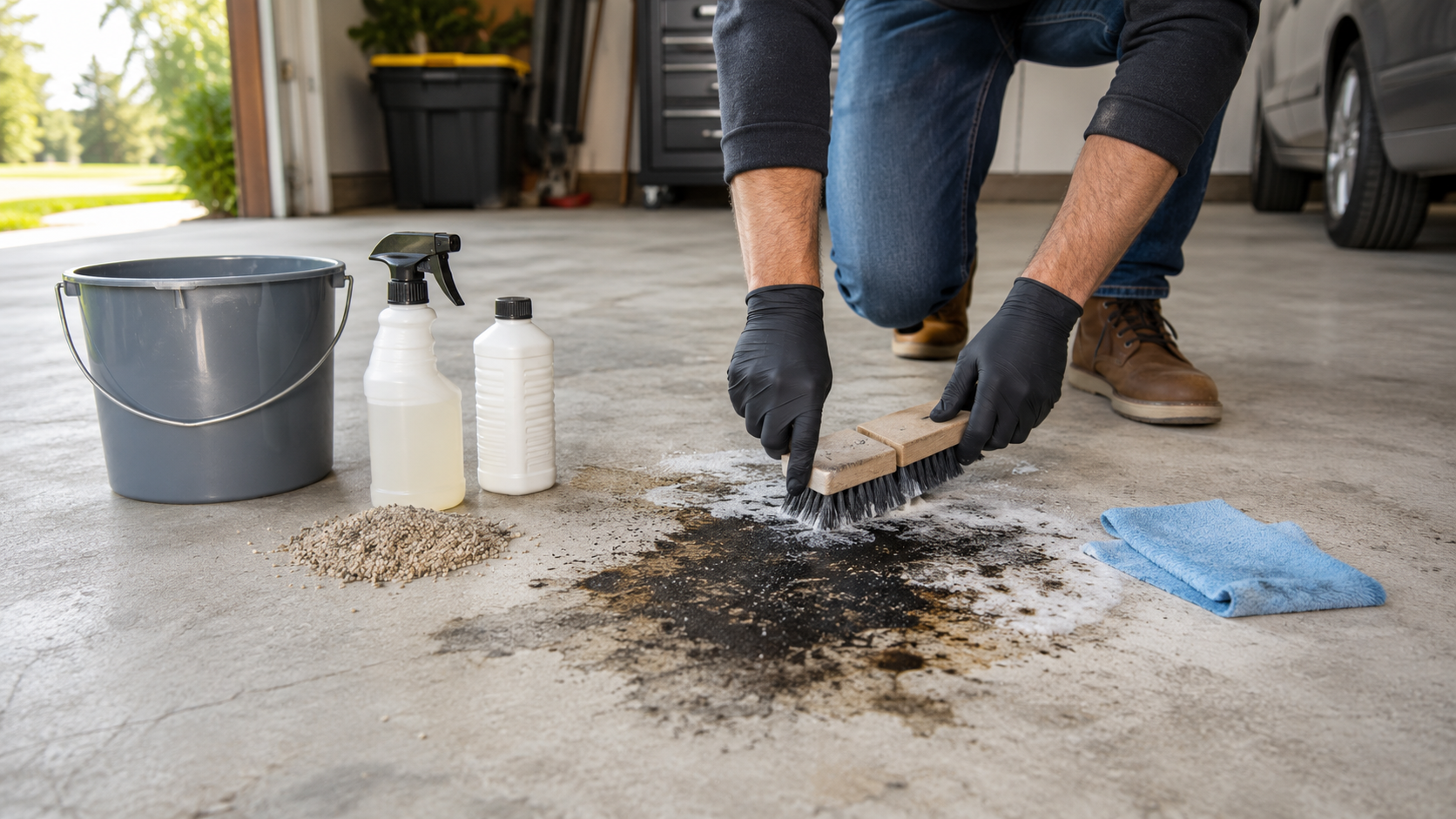 How to Remove Grease From Concrete: 5 Methods That Work