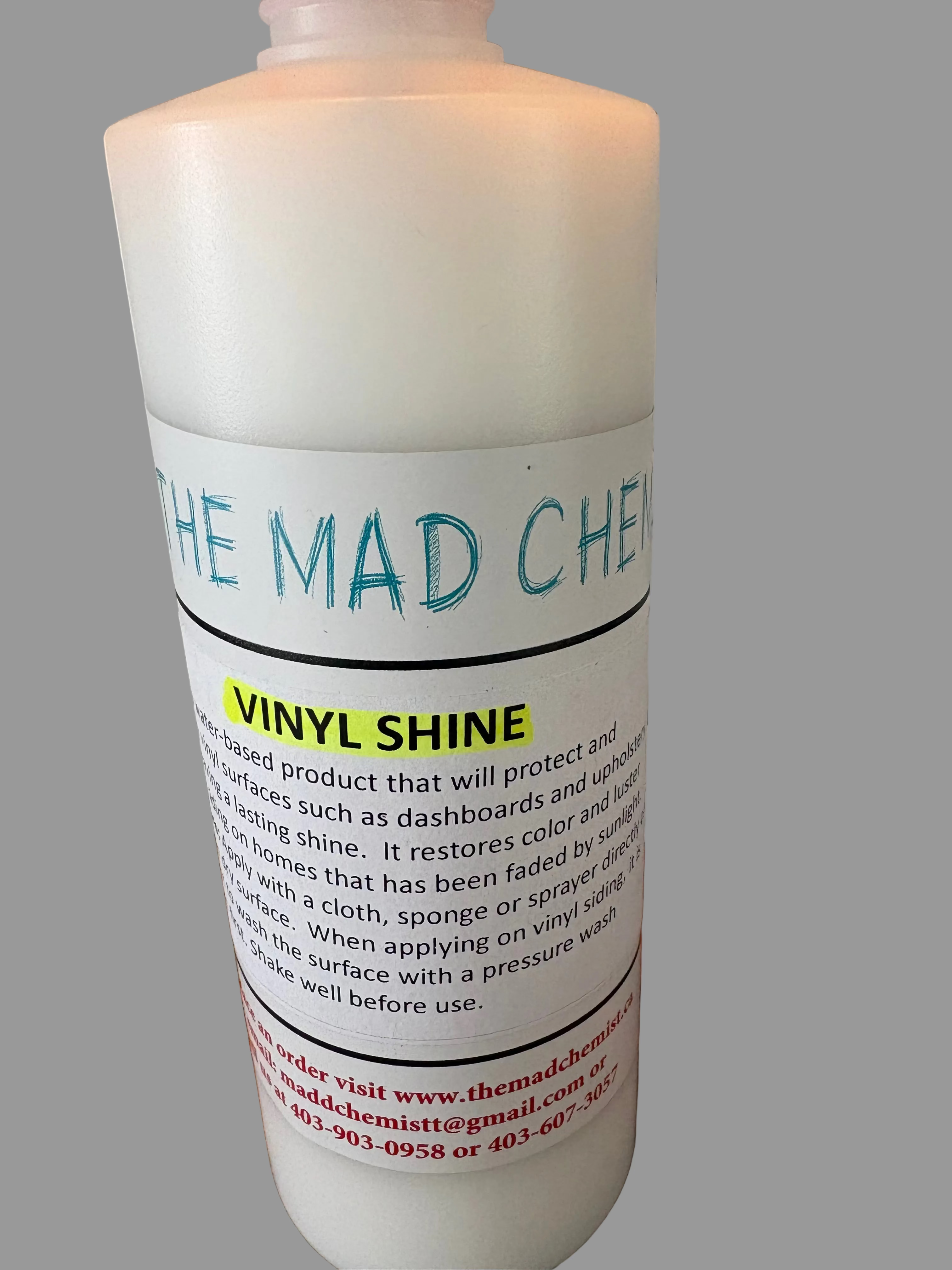 Vinyl Shine – Interior Detailer for Vehicle Dashboards, Trim, Vinyl & Plastic Surfaces